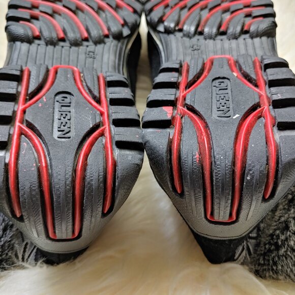 Black Real Fur Suede Side Zipper Winter Boots (38 EU) - Picture 10 of 16